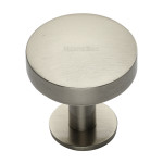 M Marcus Heritage Brass Domed Disc Design Cabinet Knob with Rose 38mm 